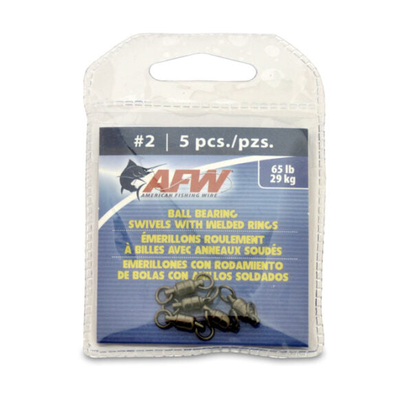 AFW Ball Bearing Swivel-Terminal Tackle - Swivels & Snaps-AFW-3 130lb - (5pc)-Fishing Station