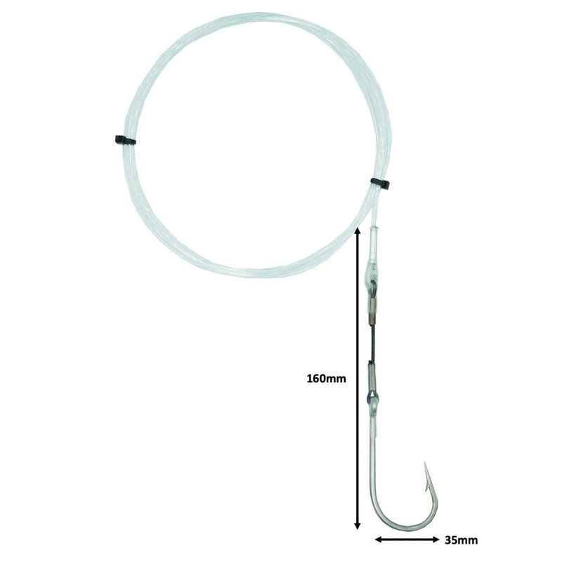 Load image into Gallery viewer, Black Magic Closed Gape Trolling Lure Single Hook Rig-Pre-Made Game Rigs-Black Magic-8/0 250lb Short-Fishing Station