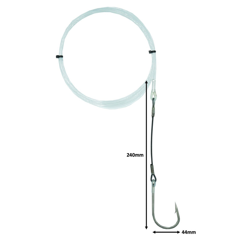 Load image into Gallery viewer, Black Magic Closed Gape Trolling Lure Single Hook Rig-Pre-Made Game Rigs-Black Magic-9/0 300lb Long-Fishing Station