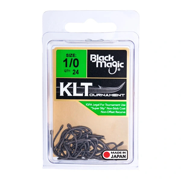 Load image into Gallery viewer, Black Magic KLT Hook - Eco pack-Hooks - Single-Black Magic-Size 1/0 - 24pcs-Fishing Station