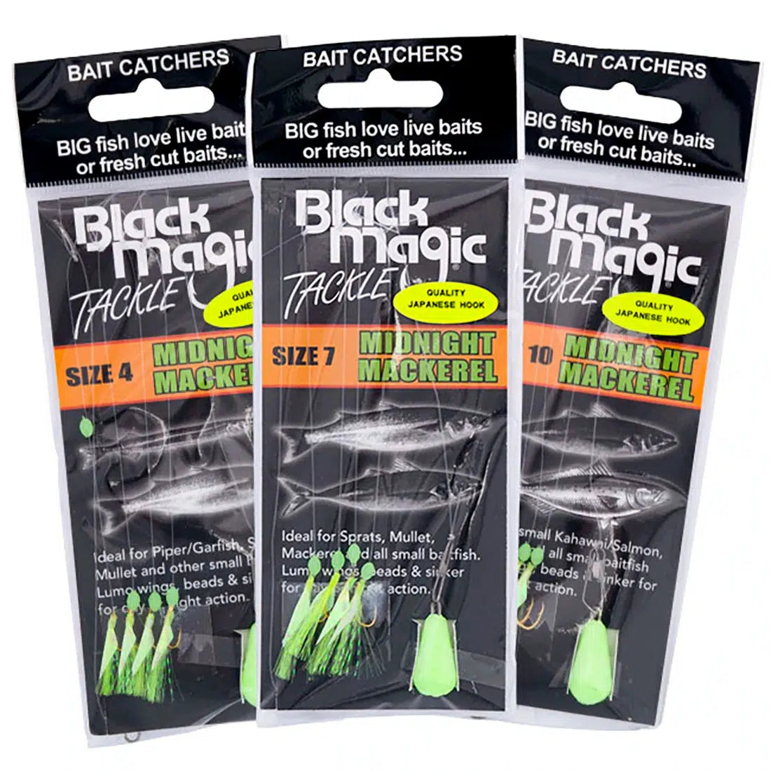 Black Magic Sabiki Rig Midnight Mackeral-Lure - Sabiki /Bait Jig-Black Magic-Size 7-Fishing Station