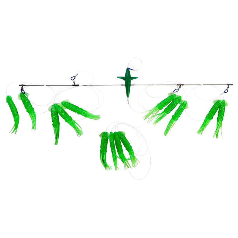 Load image into Gallery viewer, Black Pete Bulb Squid Spreader Bar-Teasers-Black Pete-36inch-Blue/White-Fishing Station