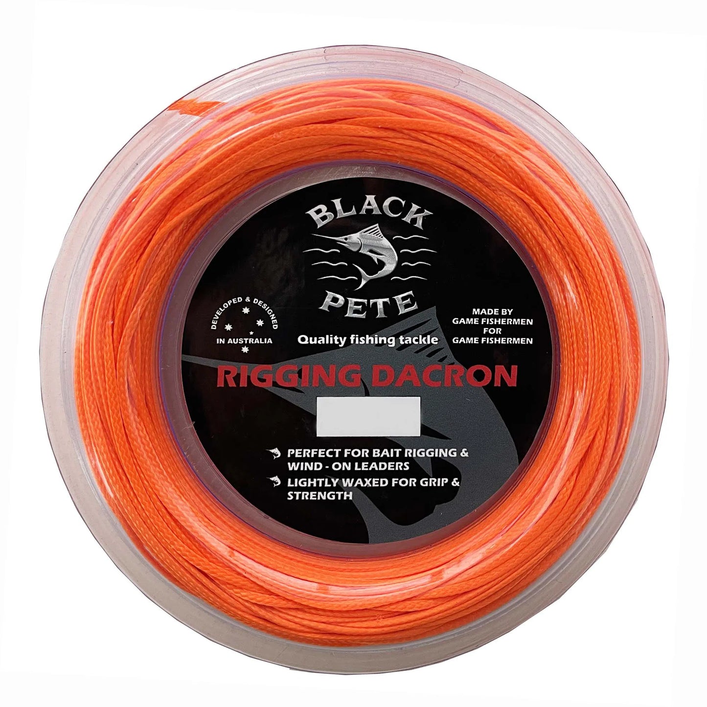 Black Pete Rigging Dacron-Line - Dacron-Black Pete-Orange-200lb-30m-Fishing Station