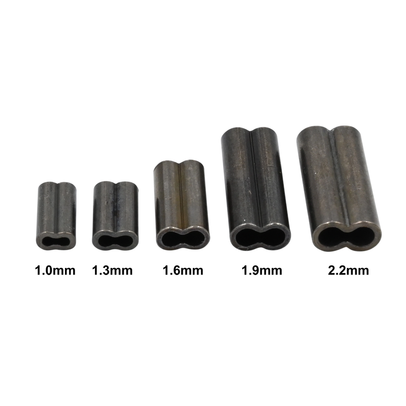 Load image into Gallery viewer, Black Pete Double Copper Sleeve Crimp-Terminal Tackle - Crimps-Black Pete-1.00mm-Fishing Station