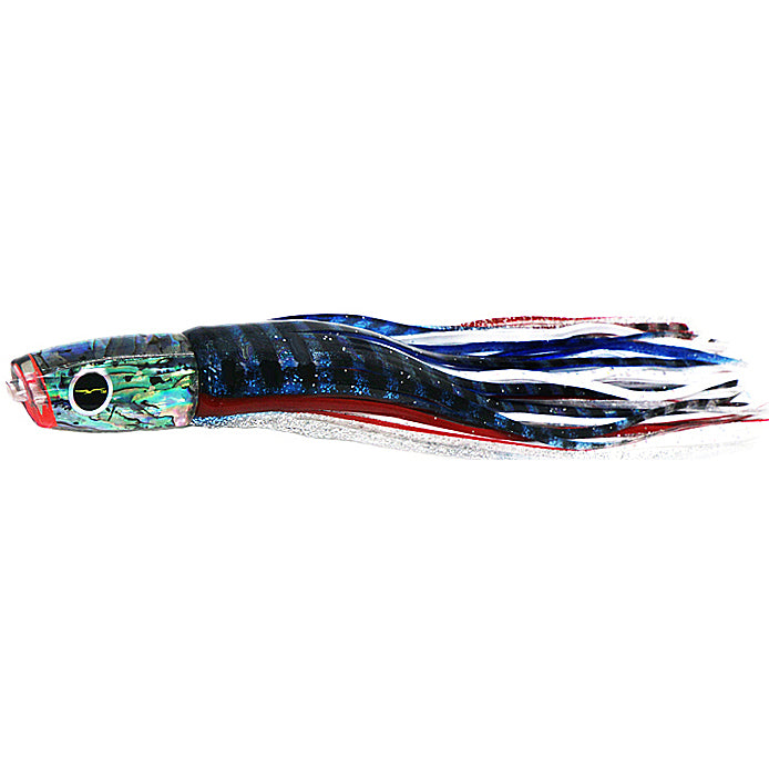 Load image into Gallery viewer, Black Bart Costa Rican Plunger Skirted Trolling Lure-Lure - Skirted Trolling-Black Bart-BL/WH - Blue White-Fishing Station