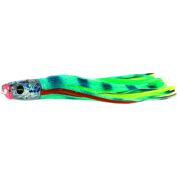 Load image into Gallery viewer, Black Bart Costa Rican Plunger Skirted Trolling Lure-Lure - Skirted Trolling-Black Bart-GLO/GCD - Glow/Green Chartreuse-Fishing Station