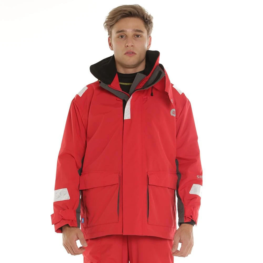 Burke Pacific Coastal CB10 Jacket - Red White-Jumpers & Jackets-Burke-XS-Fishing Station