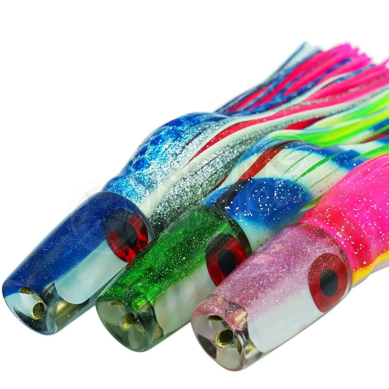 Load image into Gallery viewer, Coggin Lures 7" Medium Scout-Lure - Skirted Trolling-Coggin Lures-Black Head-Fishing Station