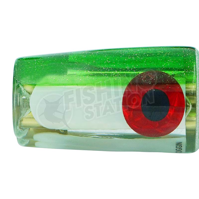 Load image into Gallery viewer, Coggin Lures 7" Medium Scout-Lure - Skirted Trolling-Coggin Lures-Green Head-Fishing Station