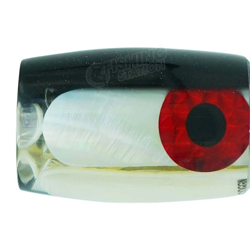 Load image into Gallery viewer, Coggin Lures 7" Small Barrel-Lure - Skirted Trolling-Coggin Lures-Black Head-Fishing Station