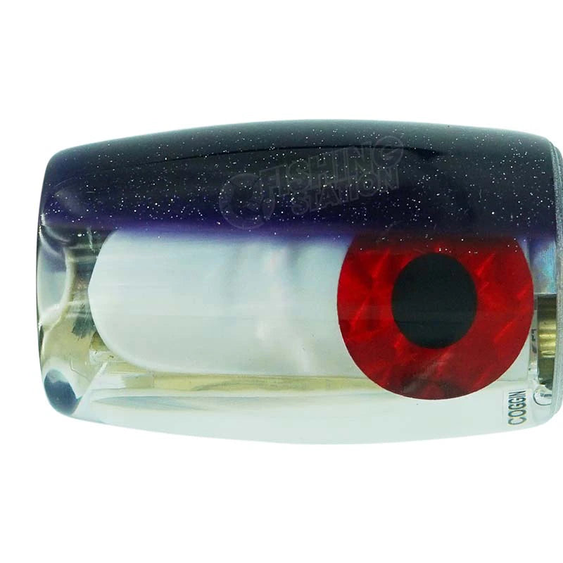 Load image into Gallery viewer, Coggin Lures 7" Small Barrel-Lure - Skirted Trolling-Coggin Lures-Purple Head-Fishing Station