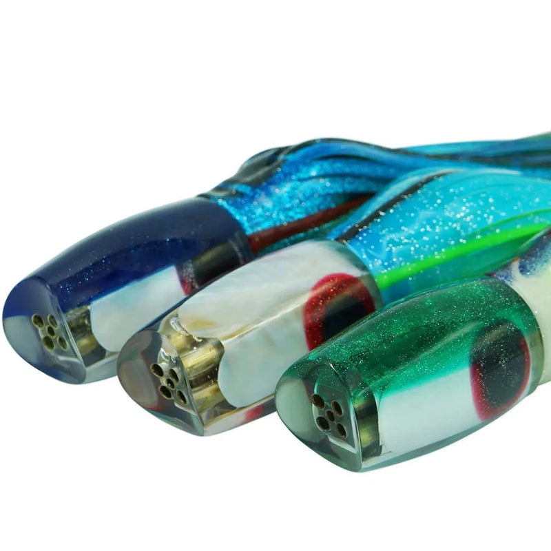 Load image into Gallery viewer, Coggin Lures 9" Medium Tado-Lure - Skirted Trolling-Coggin Lures-Purple Head-Fishing Station