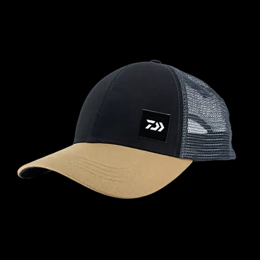 Daiwa Trucker Cap-Hats & Headwear-Daiwa-Black/Tan-Fishing Station