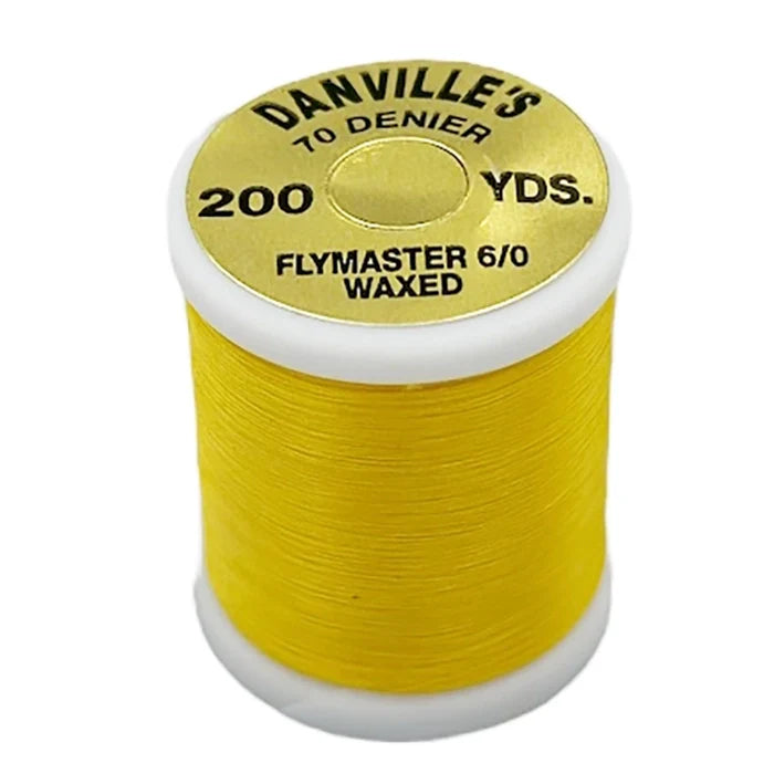 Load image into Gallery viewer, Danville Flymaster 6/0 Waxed Thread (70 Denier)-Fly Fishing - Fly Tying Material-Danville's-#383 Yellow-Fishing Station