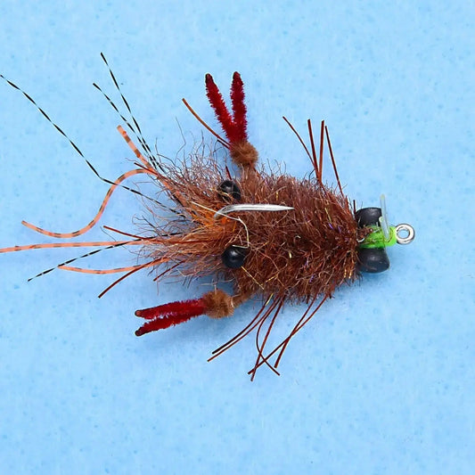 Enrico Puglisi Tarantula Crab Mini Fly-Lure - Saltwater Fly-Enrico Puglisi-Mottled Brown-Size #2-Fishing Station