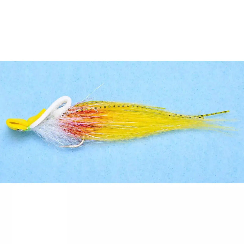 Load image into Gallery viewer, Enrico Puglisi Top Water Shrimp Fly-Lure - Saltwater Fly-Enrico Puglisi-White/Yellow-Size #2/0-Fishing Station