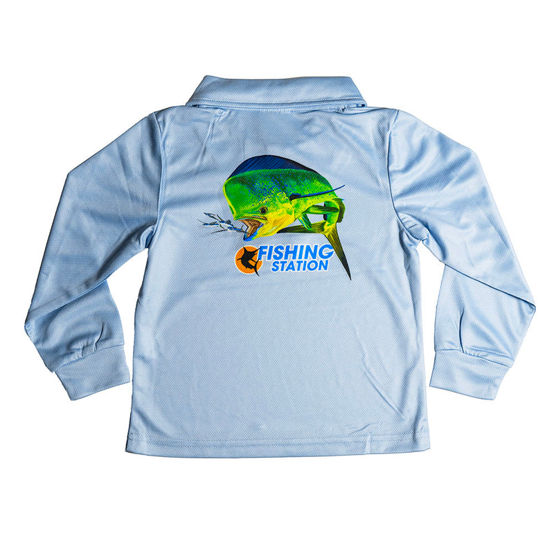 Load image into Gallery viewer, Fishing Station Mahi Mahi Collared Shirt - Kids-Clothing & Footwear-Fishing Station-#2-Fishing Station