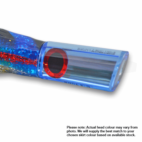 Load image into Gallery viewer, Fatboy Lures 8" C4-Tube with Custom Single Hook Rig Skirted Trollig Lure-Lure - Skirted Trolling-Fatboy Lures-F5 Evil-Fishing Station