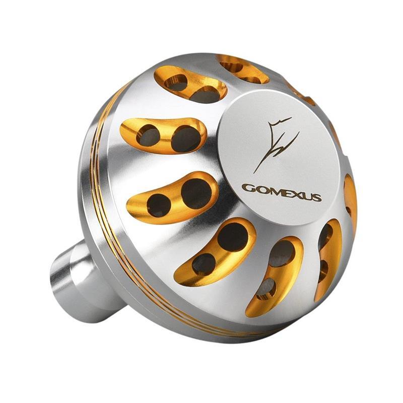 Load image into Gallery viewer, Gomexus CNC Large Spin/Overhead Reel Power Knob-Reels - Spares & Custom Parts-Gomexus-Silver & Gold-Shimano-47mm-Fishing Station