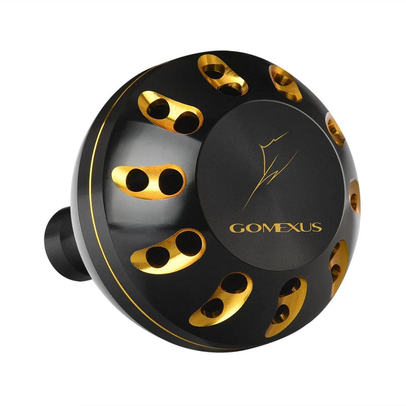 Load image into Gallery viewer, Gomexus CNC Aluminium Reel Power Knob-Reels - Spares & Custom Parts-Gomexus-Black & Gold-41mm-Fishing Station