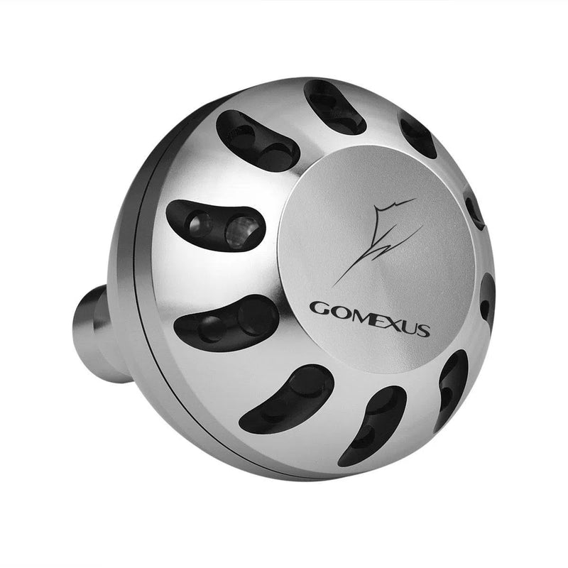 Load image into Gallery viewer, Gomexus CNC Aluminium Reel Power Knob-Reels - Spares & Custom Parts-Gomexus-Silver & Black-35mm-Fishing Station