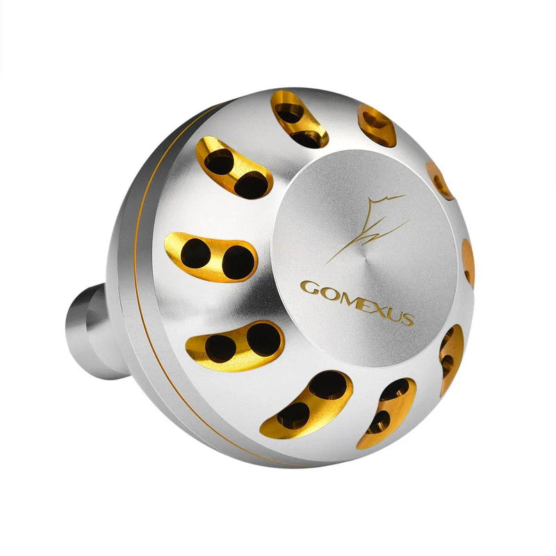 Load image into Gallery viewer, Gomexus CNC Aluminium Reel Power Knob-Reels - Spares & Custom Parts-Gomexus-Silver & Gold-41mm-Fishing Station
