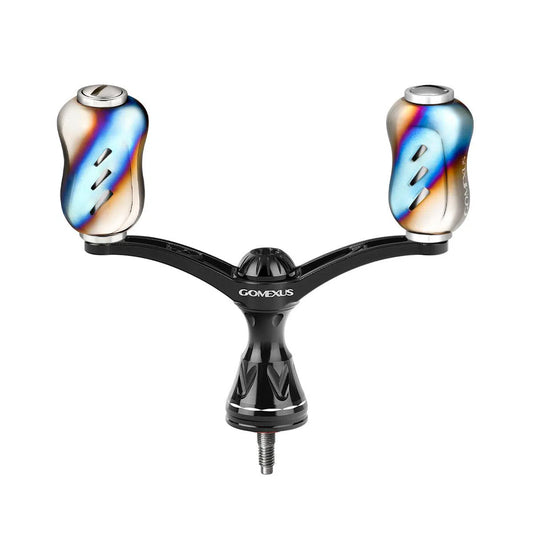 Gomexus Double Spinning Handle Aluminium 98mm-Reels - Spares & Custom Parts-Gomexus-Black, Flame Silver-Fishing Station