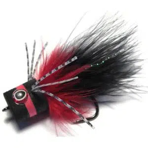 H2O Bass Banger Fly-Lure - Saltwater Fly-H20-Black Red-Size #1-Fishing Station