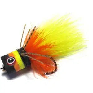 H2O Bass Banger Fly-Lure - Saltwater Fly-H20-Black Yellow-Size #1-Fishing Station