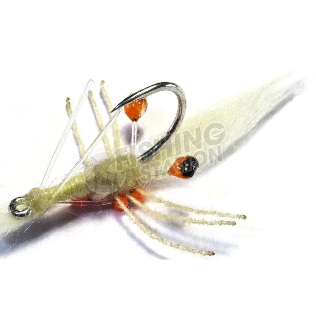 H2O James Sand Prawn Fly-Lure - Saltwater Fly-H20-Beige-Size 4-Fishing Station