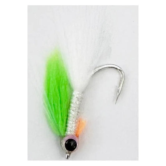 H2O Jerry Glassy Fly-Lure - Saltwater Fly-H20-Chartreuse-Size 4-Fishing Station