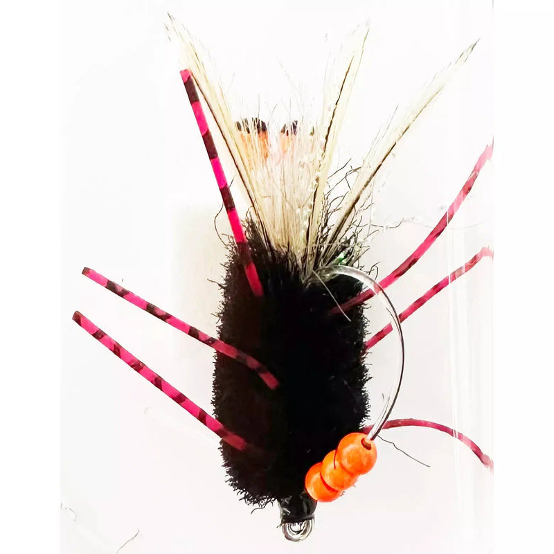 Load image into Gallery viewer, H2O Rolling Bead Fishient Crab Fly-Lure - Saltwater Fly-H20-Black-Fishing Station