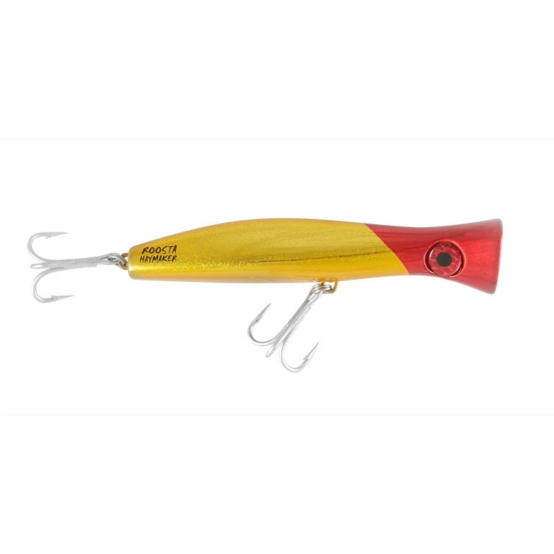 Load image into Gallery viewer, Halco Roosta Popper-Lure - Poppers, Stickbaits & Pencils-Halco-80mm-H53 White/Red-Fishing Station