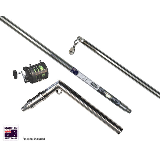 Hookem Dredge Extension Bar with Reel Seat - 2 piece-Teasers-Hookem-90cm-Fishing Station