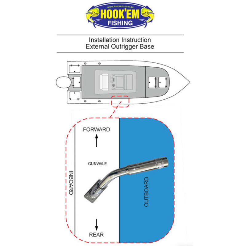 Load image into Gallery viewer, Hookem Fibreglass Outrigger Pole with Storage Bag-Outriggers & Accessories-Hookem-Flush Mount-2 x 11ft 2 pc poles-Fishing Station