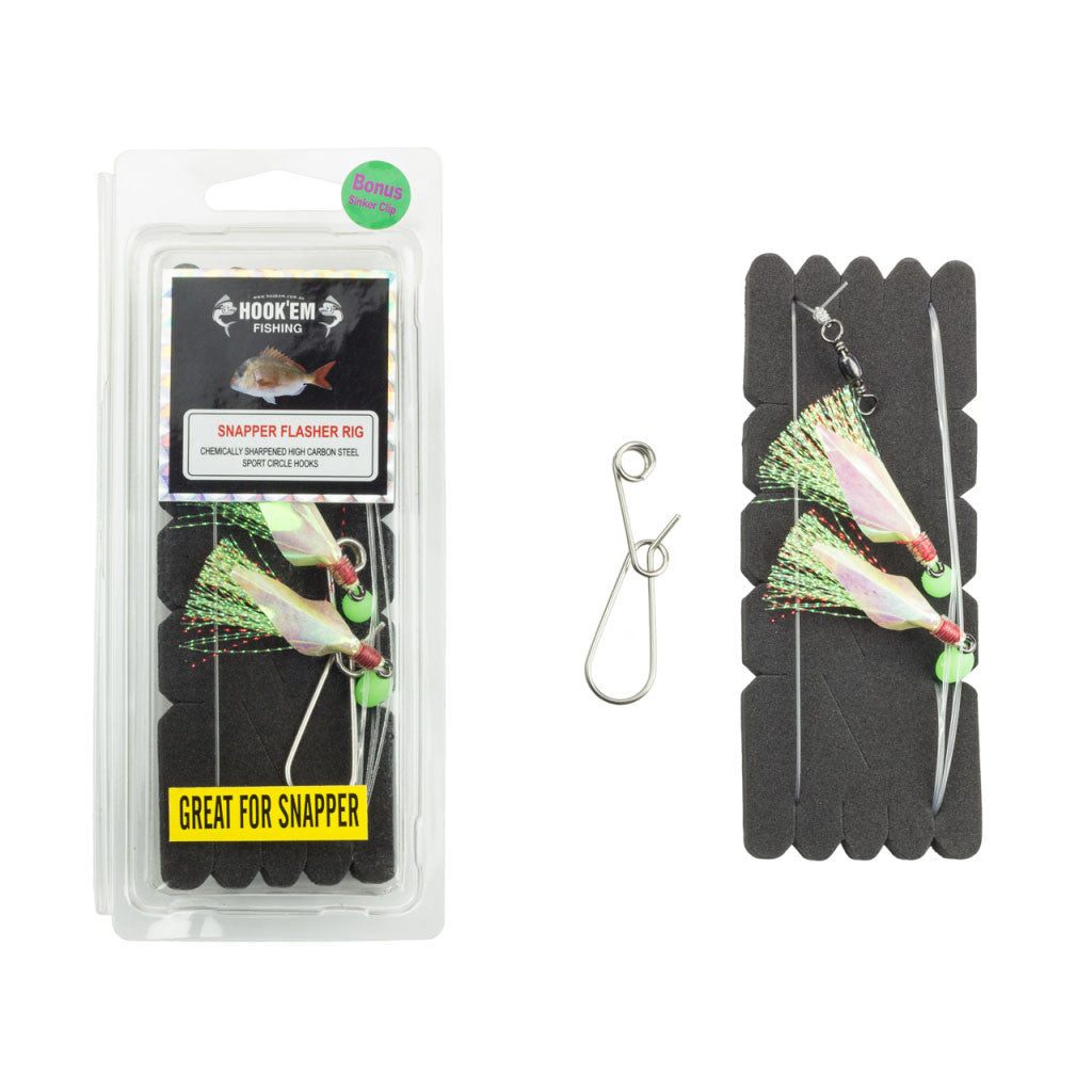 Hookem Snapper Catcher-Terminal Tackle - Pre-Made Rigs-Hookem-Green-3/0-Fishing Station