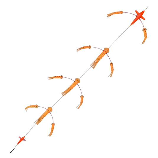 Hookem Surface Teaser Excited Bird Flip Flop-Teasers-Hookem-Orange Glow-Fishing Station