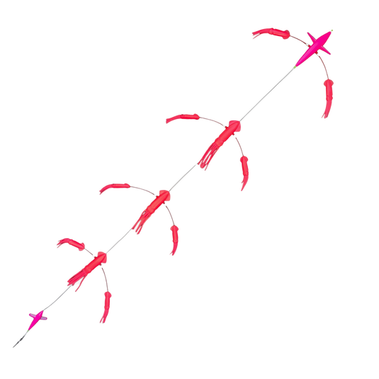 Hookem Surface Teaser Excited Bird Flip Flop-Teasers-Hookem-Pink Glow-Fishing Station