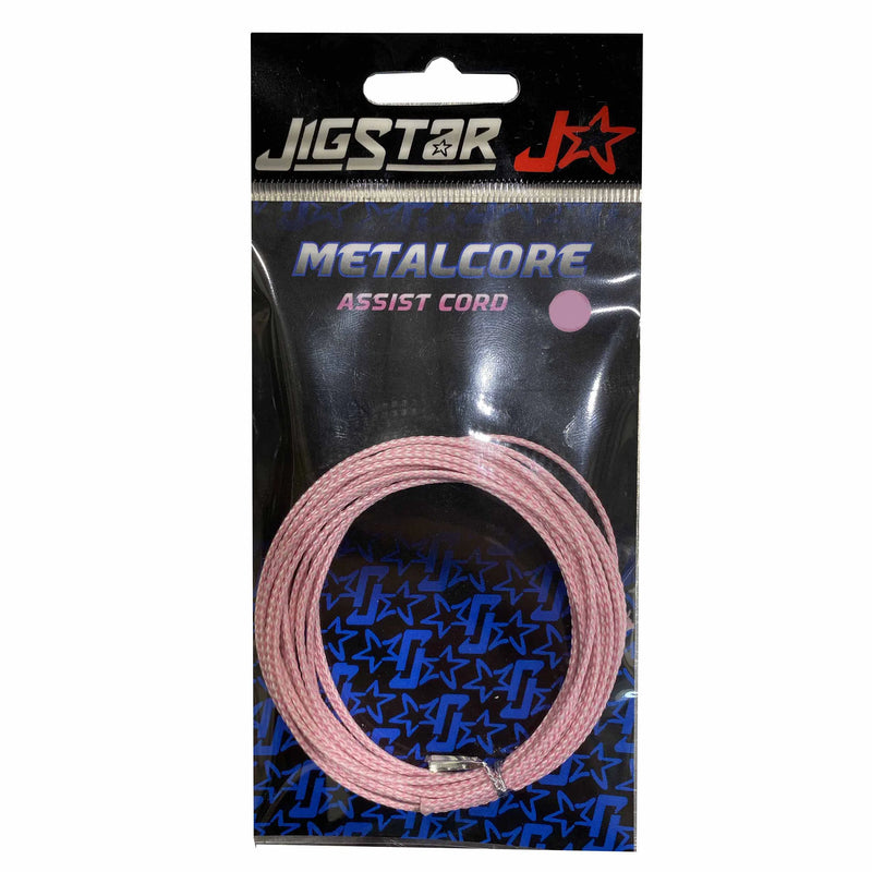 Load image into Gallery viewer, Jigstar Metalcore Assist Cord-Line - Assist Cord-JigStar-Pink-150lb-Fishing Station