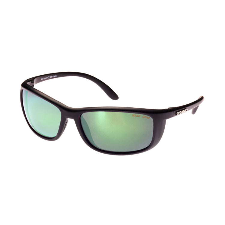 Load image into Gallery viewer, Mako Polarised Sunglasses - Blade-Sunglasses-Mako-Mt Blk Glass HD Green Mirror Rose (9569-M01-G2H5)-Fishing Station