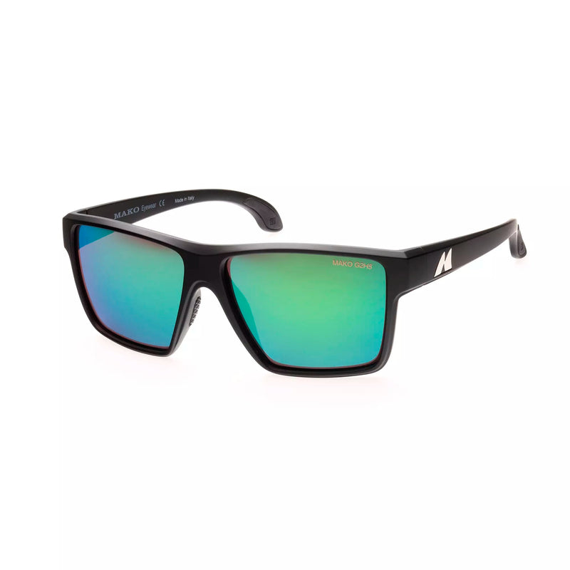 Load image into Gallery viewer, Mako Polarised Sunglasses - Cast-Sunglasses-Mako-Mt Blk Glss HD Rose Green Mirror (9611 M01G2H5)-Fishing Station