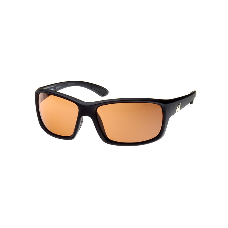 Load image into Gallery viewer, Mako Polarised Sunglasses - Edge-Sunglasses-Mako-Mt Blk Glass Copper Photo (9604-M01-G3SX)-Fishing Station