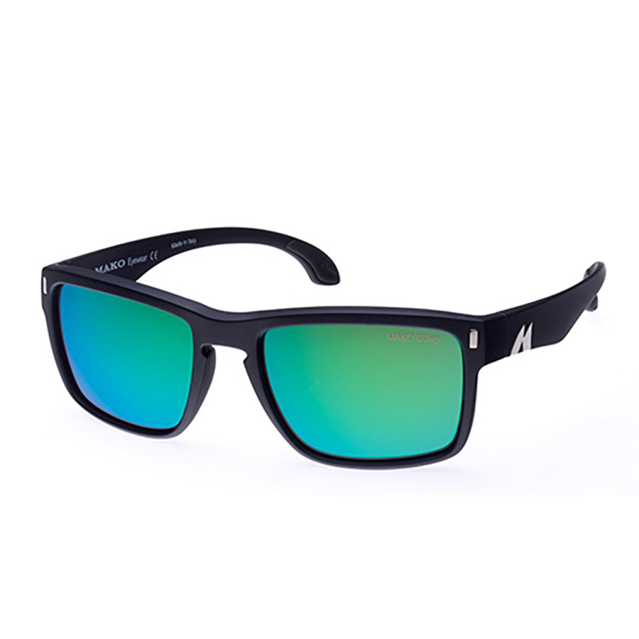 Mako Polarised Sunglasses - GT-Sunglasses-Mako-Mt Blk Glass HD Green Mirror Rose (9583-M01-G2H5)-Fishing Station
