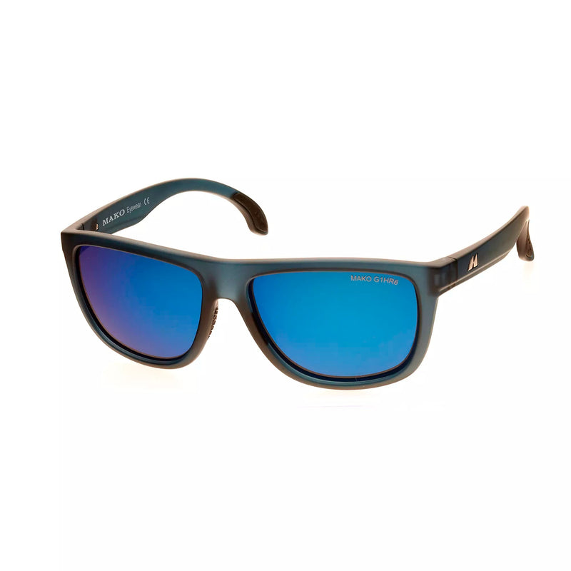 Load image into Gallery viewer, Mako Polarised Sunglasses - Tidal-Sunglasses-Mako-Trans Blue Glass HDIR Blue Mirror (9607-M60-G1HR6)-Fishing Station