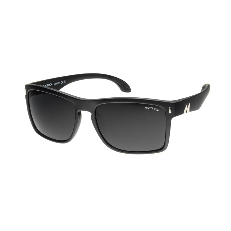 Load image into Gallery viewer, Mako Polarised Sunglasses - GT XL-Sunglasses-Mako-Mt Blk Polycarbonate Grey (9615-M01-P0S)-Fishing Station