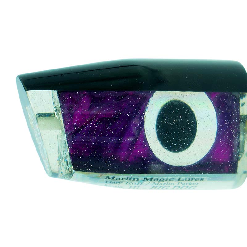 Load image into Gallery viewer, Marlin Magic Big Dog-Lure - Skirted Trolling-Marlin Magic-Black/Purple Shell-Fishing Station