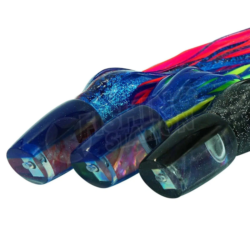 Load image into Gallery viewer, Marlin Magic Lil' Dog-Lure - Skirted Trolling-Marlin Magic-Black Red Eye-Fishing Station