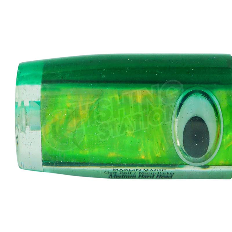 Load image into Gallery viewer, Marlin Magic Medium Hard Head-Lure - Skirted Trolling-Marlin Magic-Green/Yellow-Fishing Station