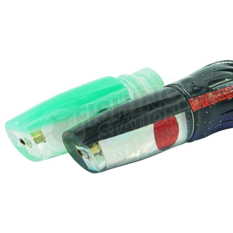 Load image into Gallery viewer, Marlin Magic Small Plunger-Lure - Skirted Trolling-Marlin Magic-Black Red Eye-Fishing Station