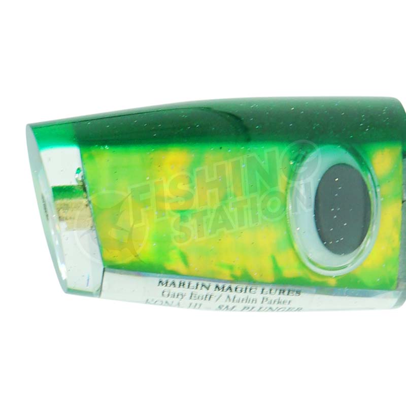 Load image into Gallery viewer, Marlin Magic Small Plunger-Lure - Skirted Trolling-Marlin Magic-Green/Yellow-Fishing Station
